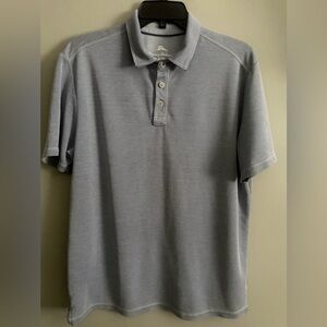 Tommy Bahama Shoreline surf men's short sleeve performance golf polo blue/gray M